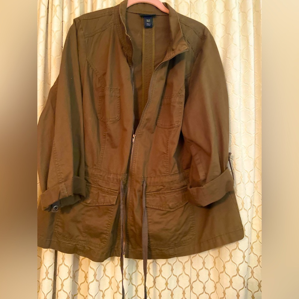 Size 18/20 Lane Bryant Utility Jacket (Olive Green)